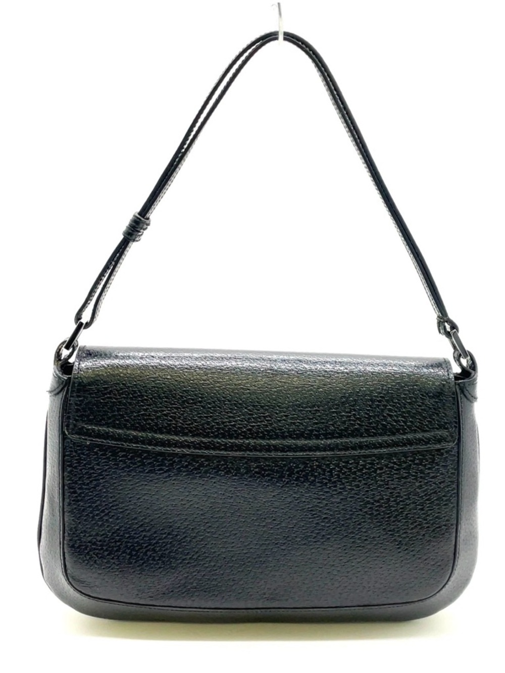 Gucci Black Leather Shoulder Bag with Silver Double G - Picture 2 of 16